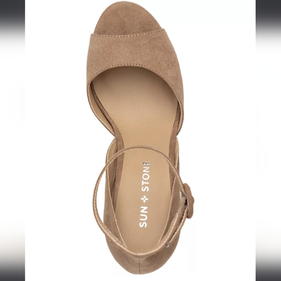 Sun + Stone Reeta Block-heel Platform Sandals Stone 8.5 - Picture 4 of 9